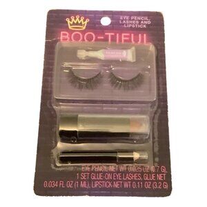 Boo-Tiful Eye Pencil Lashes & Lipstick Set Makeup Cosmetic‎ Kit NEW